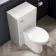 Capri Cotton White Combination Vanity Basin and Austin Toilet 1050mm - Chrome Handles