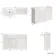 Capri Cotton White Basin Vanity and Back To Wall Unit 1350mm (Excludes Toilet) - Chrome Handles