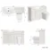 Capri Cotton White Combination Vanity Basin and Denver Toilet 1350mm - Chrome Handles