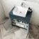 Milos Navy Blue Vanity with Troy Basin 800mm - Traditional Handles