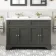 Lucia Graphite Grey Double Basin Vanity 1200mm - Brushed Brass Accents