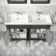 Lucia Graphite Grey Double Basin Vanity 1200mm - Brushed Brass Accents
