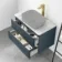 Corsica Inky Blue Wall Hung Drawer Vanity with Marble Top 800mm - Excludes Counter Top Basin