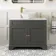 Lucia Graphite Grey Vanity with Marble Top & Round Counter Top Basin 1030mm - Brushed Brass Accents
