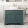 Lucia Midnight Green Vanity with Marble Top & Curved Counter Top Basin 1030mm - Brushed Brass Accents