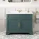 Lucia Midnight Green Basin Vanity 1030mm - Brass Knurled Handles
