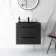 Elba Matt Black Wall Hung Basin Drawer Vanity 600mm