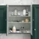Midnight Green Wall Hung Mirror Cabinet 700x600mm