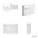 Sicily Fluted Coastal White Basin Vanity and Back To Wall Toilet Unit 1200mm (Excludes Toilet) - Chrome Handles