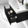 Malta Fluted Matt Black Wall Hung Basin Drawer Vanity 600mm