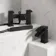 Welland Matt Black Basin & Shower Bath Mixer Tap Set
