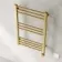 Barcelona Electric Brushed Brass Straight Heated Towel Rail 800x500mm