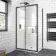 London Matt Black 6mm Sliding Shower Enclosure 1000x760mm
