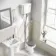 Hudson Traditional High-Level Toilet With Dove Grey Seat & Pedestal Basin - Single Tap Hole