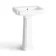 Hudson Traditional High-Level Toilet With Dove Grey Seat & Pedestal Basin - Single Tap Hole