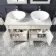 Lucia Chalk White Double Vanity with Marble Top & Oval Counter Top Basin 1200mm