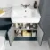 Monaco Inky Blue Combination Vanity Basin with Marble Top & Atlanta Toilet 1200mm