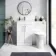 Mersey Gloss White Combination Vanity Basin and Austin Toilet 1000mm