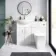 Quartz Gloss White Combination Vanity Basin and Houston Toilet 1050mm