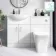 Quartz Gloss White Combination Vanity Basin and Houston Toilet 1150mm