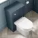Capri Navy Blue Combination Vanity Basin and Denver Toilet 1050mm - Chrome Handles
