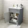 Milos Fog Grey Combination Vanity Basin and Houston Toilet 1100mm - Chrome Handles