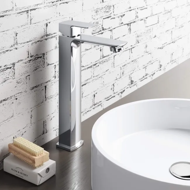 Mersey Chrome High Rise Basin Mixer Tap