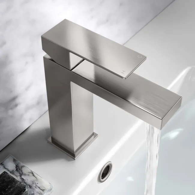 Dart Brushed Stainless Steel Basin Mixer Tap