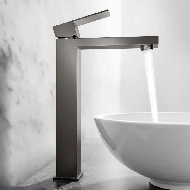 Dart Gunmetal Grey High Rise Basin Mixer Tap