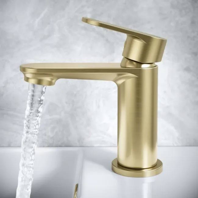 Avill Brushed Brass Cloakroom Basin Mixer Tap