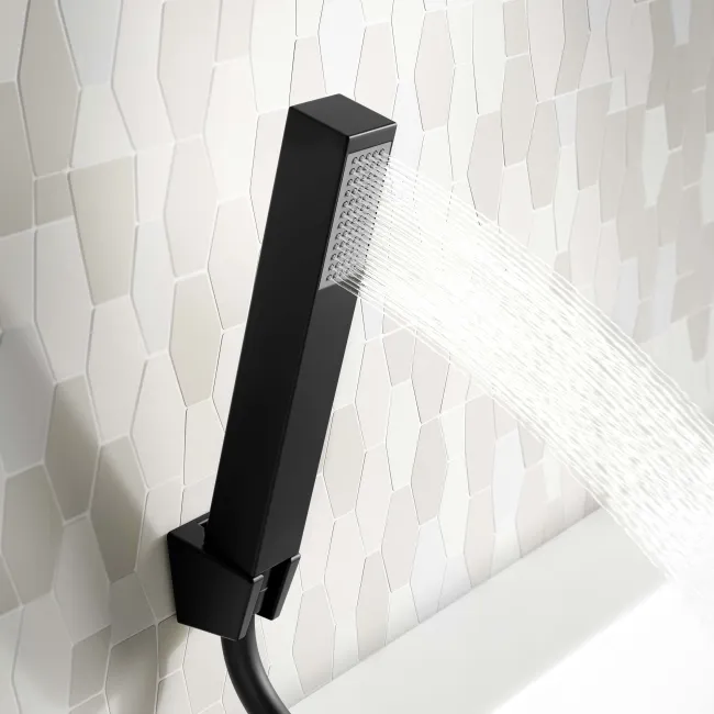 Aire Matt Black Bath Filler & Handheld Shower