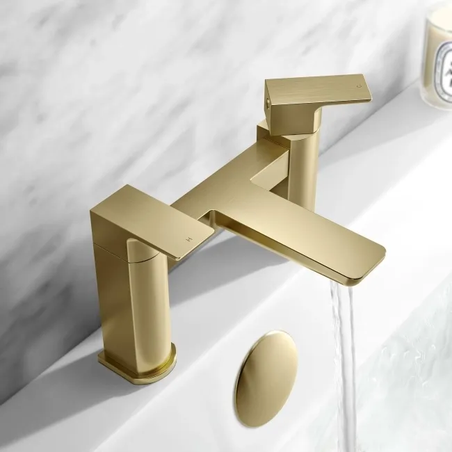 Ribble Brushed Brass Bath Filler