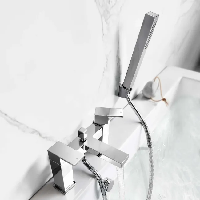 Tamar Chrome Bath Filler & Handheld Shower
