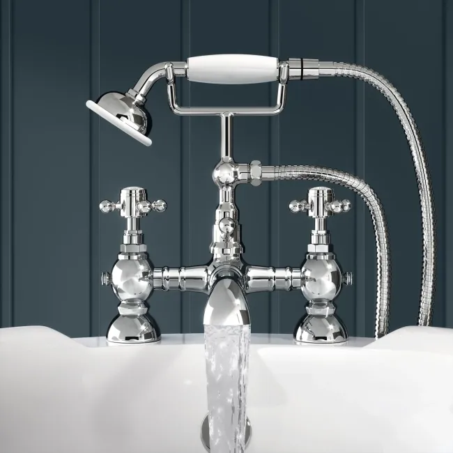 Tweed Traditional Chrome Bath Shower Mixer Tap