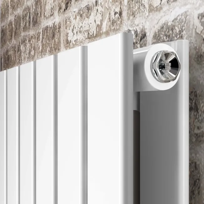 Faro White Double Flat Panel Vertical Radiator 1600x490mm