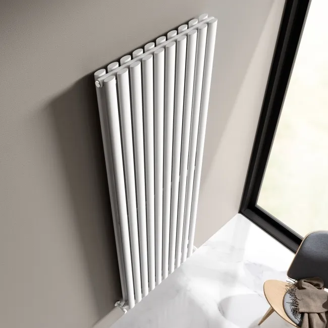 Marbella White Double Oval Panel Radiator 1800x600mm