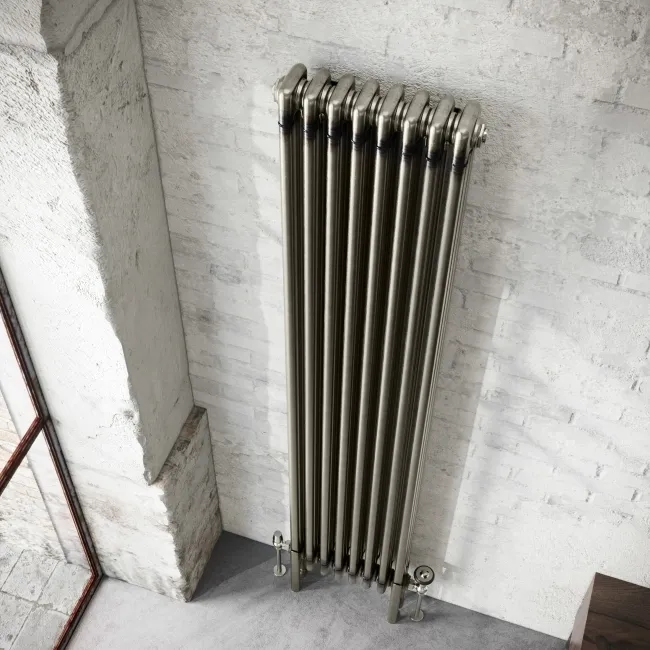 Athens Raw Metal Triple Column Vertical Traditional Radiator 1800x380mm