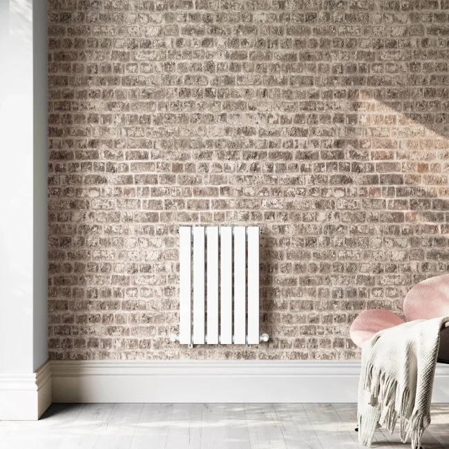 Faro White Single Flat Panel Horizontal Radiator 600x420mm