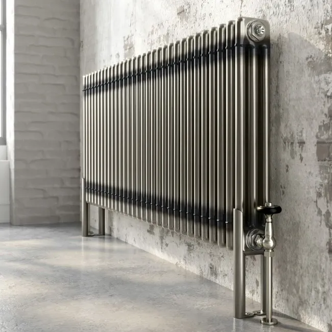Athens Raw Metal Triple Column Horizontal Traditional Radiator 600x1415mm