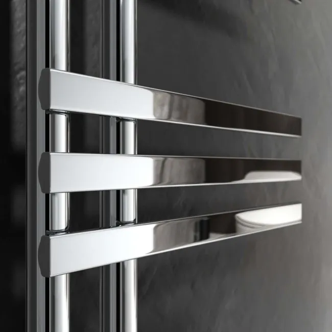 Madrid Chrome Designer Heated Towel Rail 1200x450mm