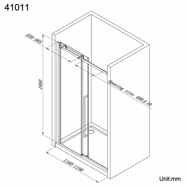 Oslo Premium Easy Clean 8mm Sliding Shower Door 1200mm