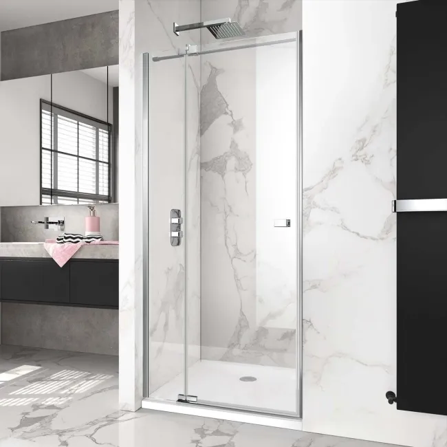 Vienna Easy Clean 8mm Hinged Shower Door 900mm