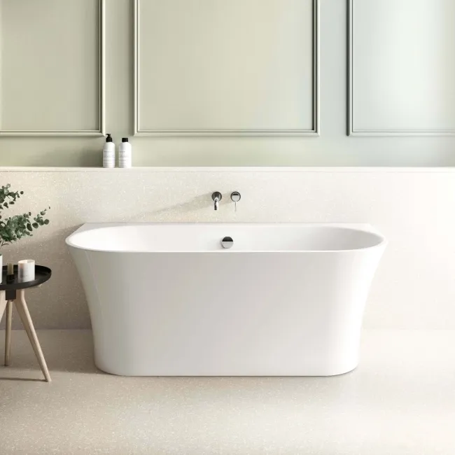 Camden 1550mm Curved Back To Wall Bath