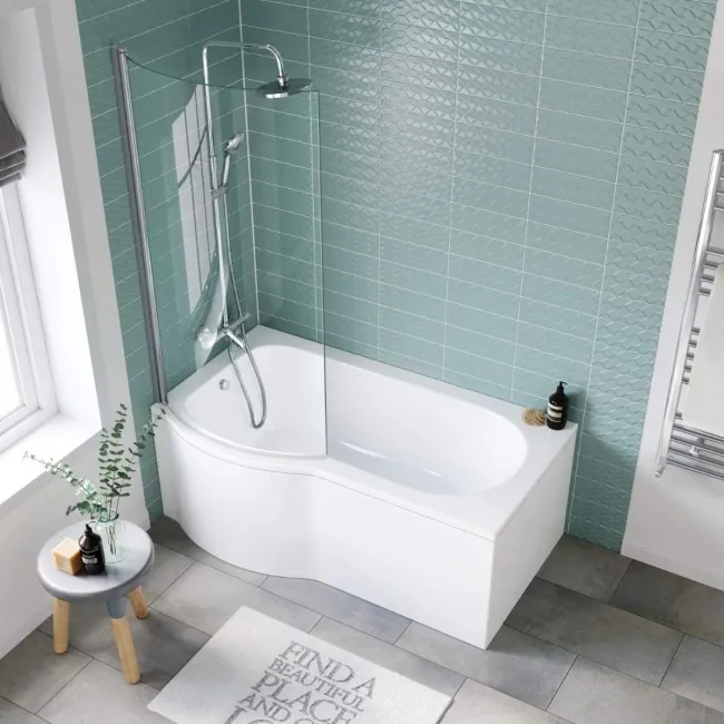 4mm P Shaped Bath Screen