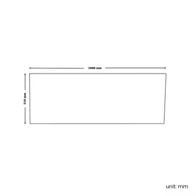 1600 Super Strength Reinforced Acrylic Straight Bath Front Panel