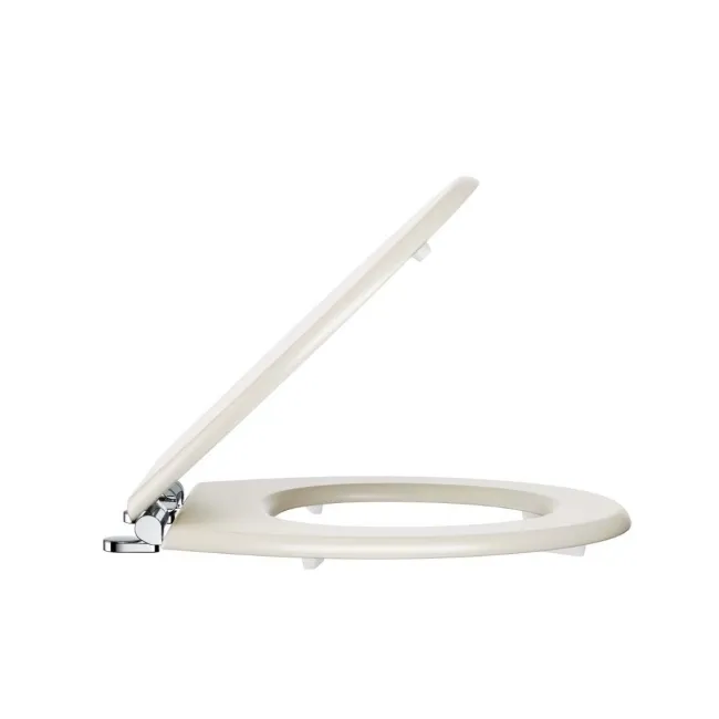 Hudson Traditional Chalk White Wooden Soft Close Toilet Seat