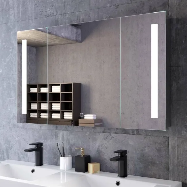 Emielia Illuminated LED Mirror Cabinet With BLUETOOTH Speaker 600x1000mm