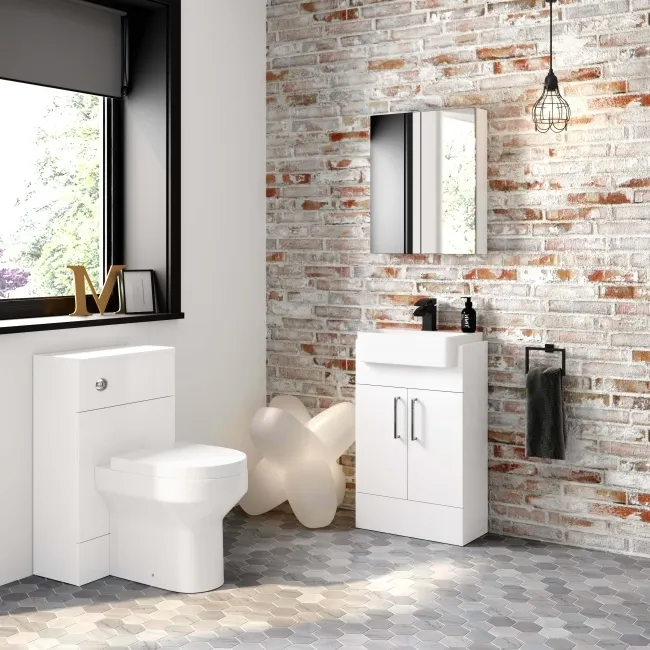 Harper Gloss White Back To Wall Toilet Unit 500mm