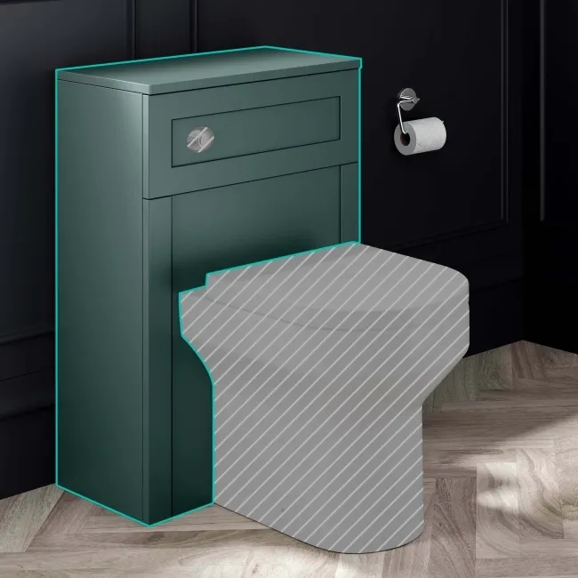 Capri Mystic Green Back To Wall Toilet Unit 500mm