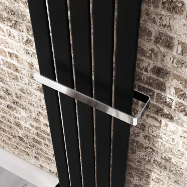 Chrome Towel Hanger 380mm for Single Flat Panel Radiator